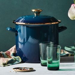 Le Creuset Enameled-Steel Stock Pot with Stainless-Steel Knob