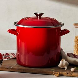 Le Creuset Enameled-Steel Stock Pot with Stainless-Steel Knob
