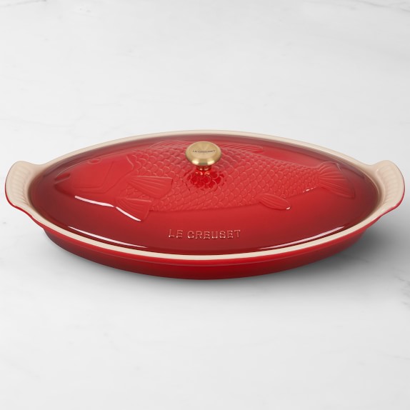 Le Creuset Stoneware Oval Fish Baker, 1 3/4 Qt.