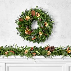 Orange Spice Live Wreath &amp; Garland