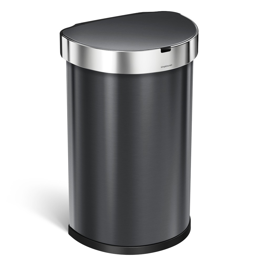 simplehuman™ 45L Semi Round Sensor Can, Black