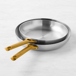GreenPan Reserve Uncoated Stainless-Steel 2-Piece Fry Pan Set, 10" & 12"