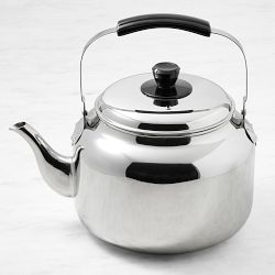 Demeyere Resto Stainless-Steel Tea Kettle, 6-Qt.