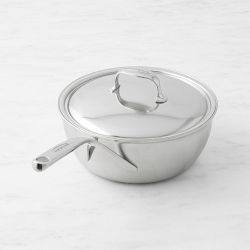 Demeyere Atlantis Stainless-Steel Curved Saute Pan, 3 1/2-Qt.