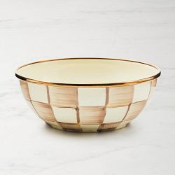 MacKenzie-Childs Mocha Check Everyday Bowls, Set of 4