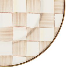 MacKenzie-Childs Mocha Check Salad Plates, Set of 4