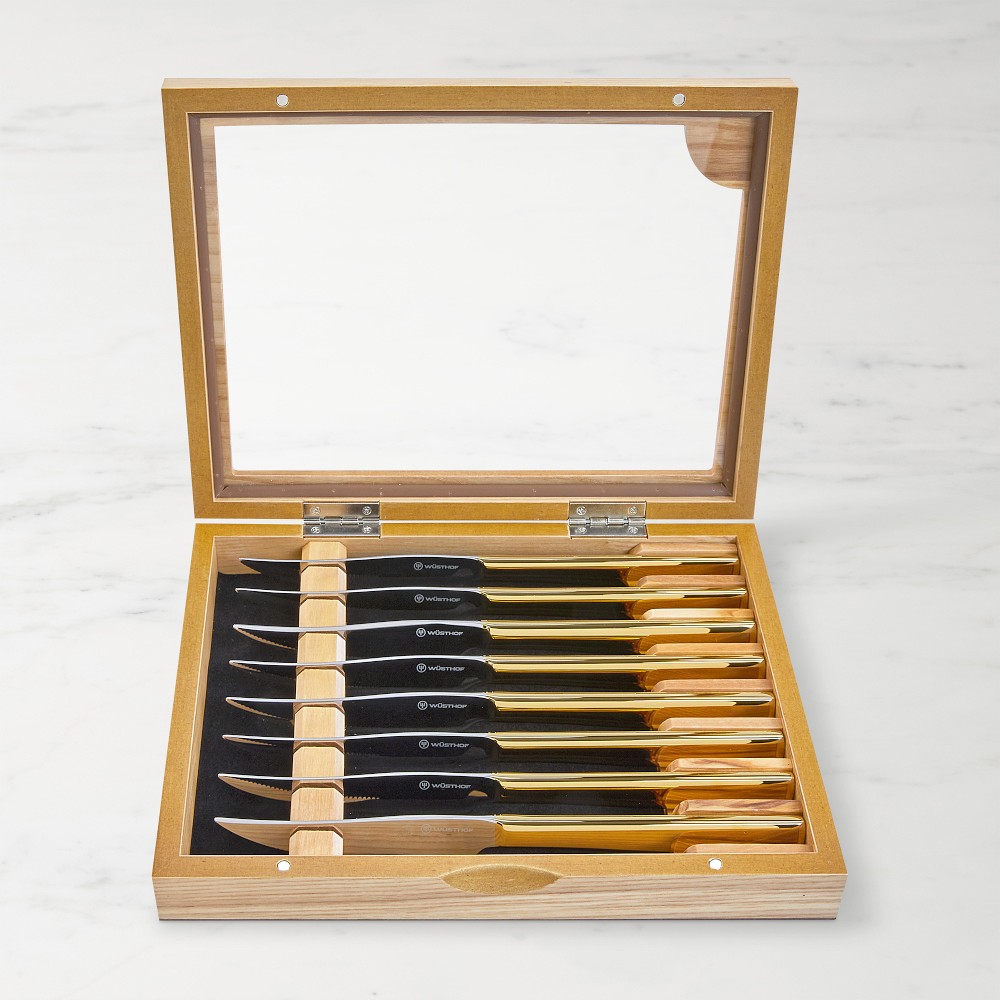 WÜSTHOF Stainless-Steel Gold Tone Steak Knives, Set of 8