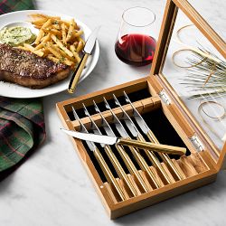 Wüsthof Stainless-Steel Gold Tone Steak Knives, Set of 8