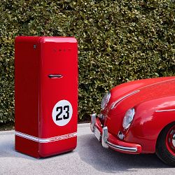 Porsche x SMEG 50's Style Retro FAB 28 Refrigerator