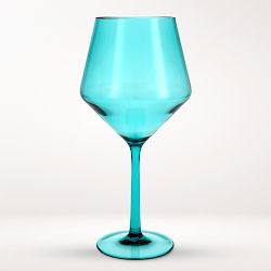Outdoor Pure Cabernet Glasses, Set of 6, Aqua
