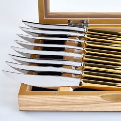 Wüsthof Stainless-Steel Gold Tone Steak Knives, Set of 8
