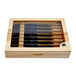 Wüsthof Stainless-Steel Gold Tone Steak Knives, Set of 8