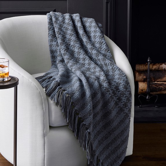 Houndstooth Wool Throw