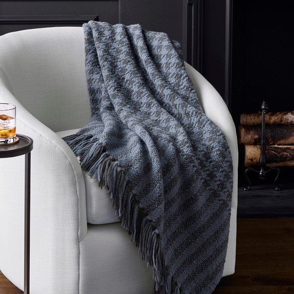 Houndstooth Wool Throw