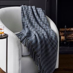Houndstooth Wool Throw