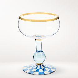 MacKenzie-Childs Royal Check Coupe Glass