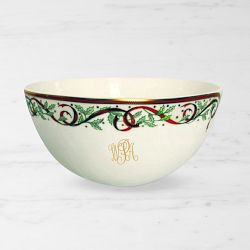 Pickard Winter Festival Serving Bowl, Monogram