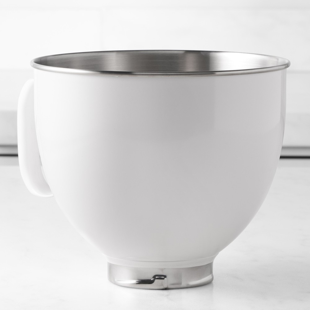 KitchenAid® Stainless-Steel Bowl, White, 5-qt
