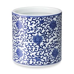 Blue and White Cachepot Vine Motif