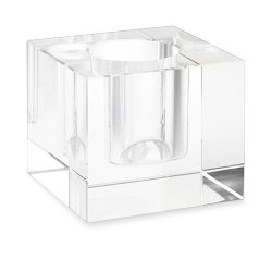 Crystal Block Vase, Square