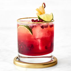 Gold Rim Double Old-Fashioned Glasses, Set of 4