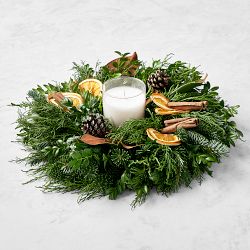 Orange Spice Live Candle Ring, 12''