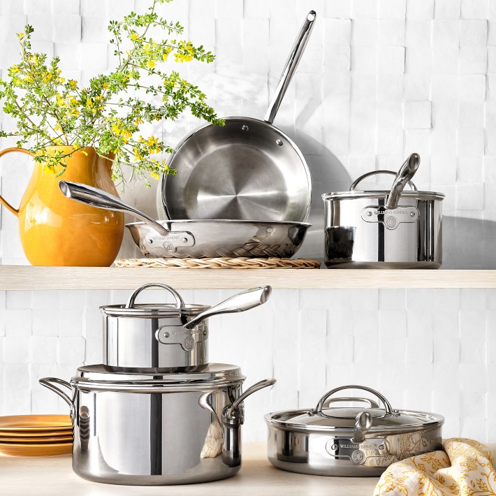 Williams Sonoma Thermo-Clad™ 10-Piece Cookware Set | Williams Sonoma
