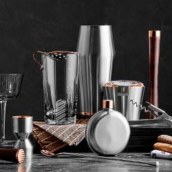 Billy Reid x Williams Sonoma 3-Piece Cocktail Shaker &amp; Strainer Set