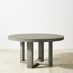 Larnaca Outdoor Grey Teak Round Dining Table (60&quot;)