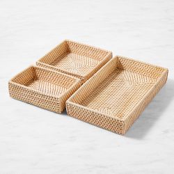 Hold Everything In Drawer and Countertop Woven Trays, Set of 3