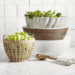 Honeycomb Marble Salad Servers