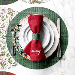 Chilewich Mini Basketweave Napkin Rings, Set of 4