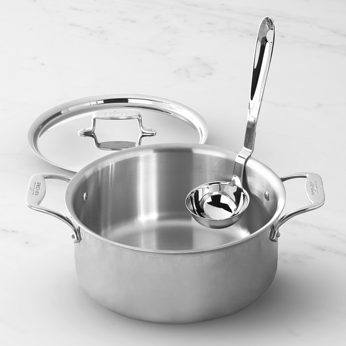 All-Clad D5 ステンレススチール 片手鍋 All-Clad D5 Stainless-Steel Essential Pan - Premium Cookware