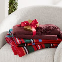 Alister Plaid Merino Wool Throw