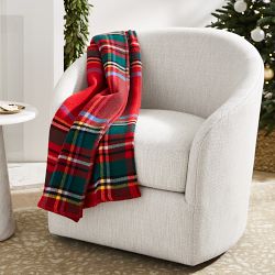 Alister Plaid Merino Wool Throw