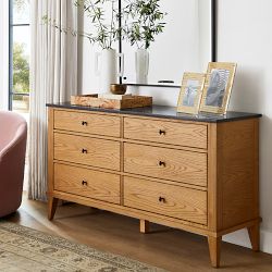 Rattan and Acrylic Block Picture Frames