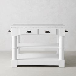 Barrelson Single Kitchen Island with Marble Top (49&quot;)
