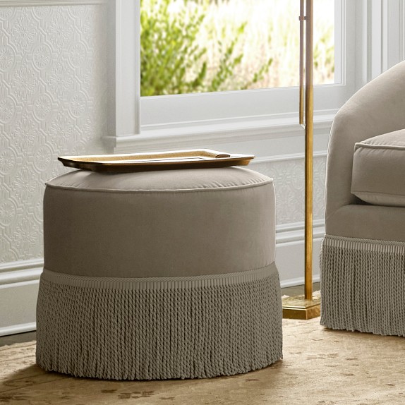 Camile Stool with Samuel & Sons Fringe (21")