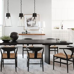 Knife Edge Extendable Rectangular Dining Table (72&quot;-132&quot;)