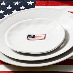 American Flag 12-Piece Dinnerware Set
