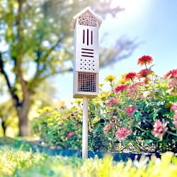 Pollination Palace 5 Compartment Wooden House for Bees, Butterflies, Ladybugs, &amp; Insects