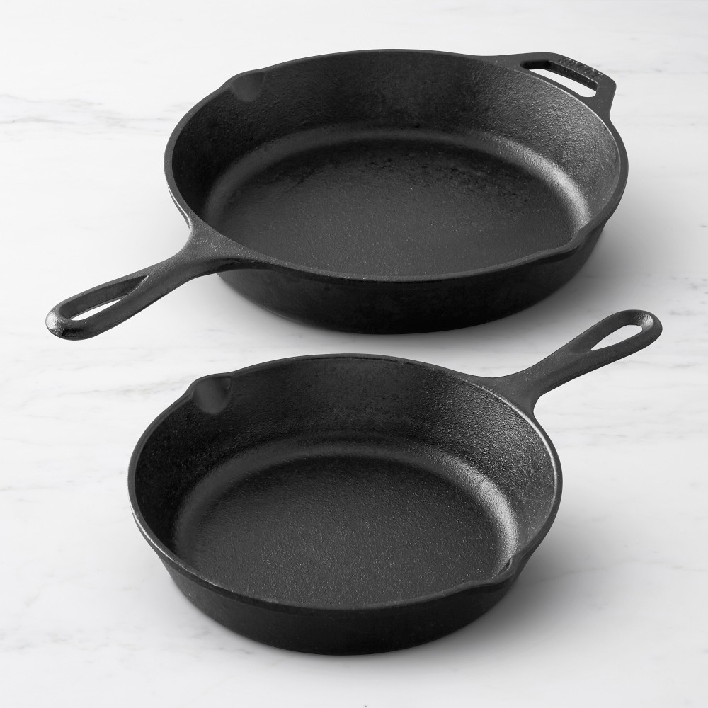 Lodge Classic Seasoned Cast Iron Skillet, Set of 2 - Set of 2, 8" & 10 1/4"