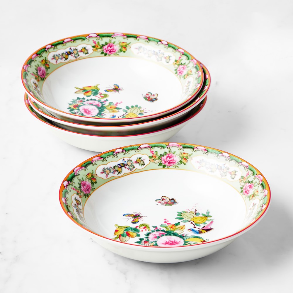 Famille Rose Pasta Bowls - Set of 4