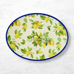 Lemon Outdoor Melamine Oval Platter