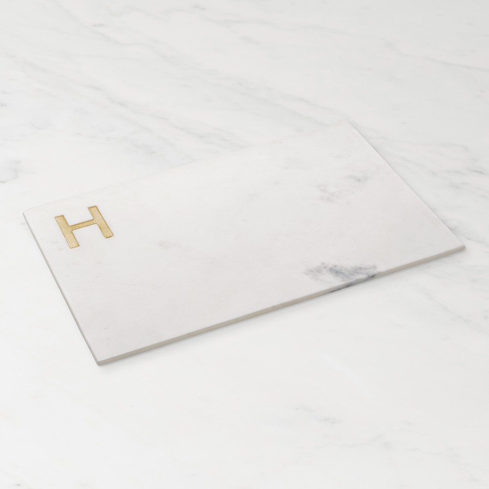 Marble & Brass Monogram Board - H