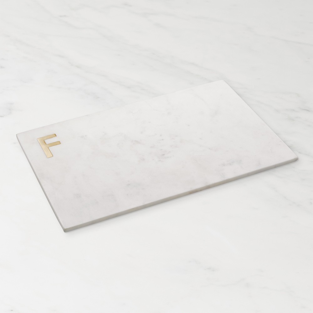 Marble & Brass Monogram Board - F