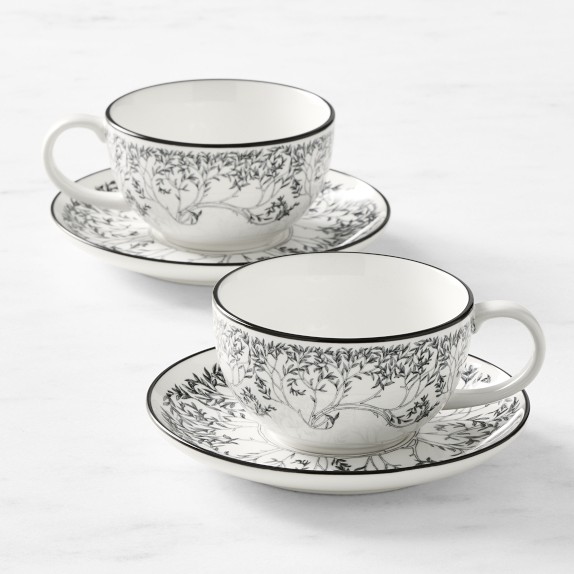 Rory Dobner x Williams Sonoma Ink House Cups and Saucers, Set of 2
