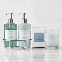 Williams Sonoma Fleur De Sel Hand Soap & Lotion 4-Piece Set, Deluxe, Stainless-Steel