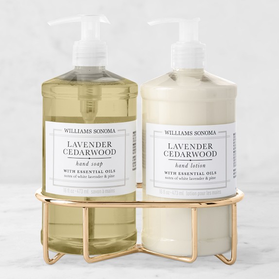 Williams Sonoma Lavender Cedarwood Hand Soap & Lotion 3-Piece Set