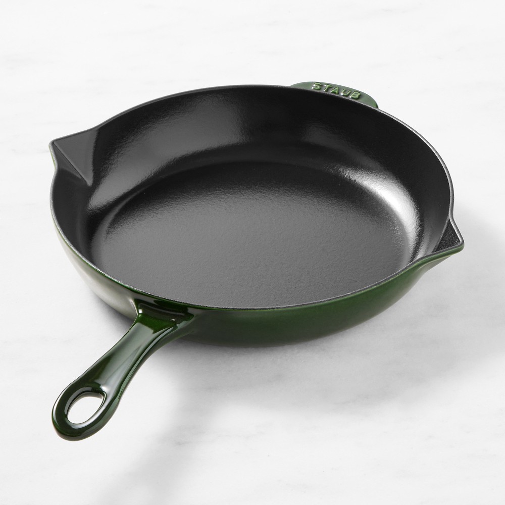 Staub Enameled Cast Iron Fry Pans in Basil